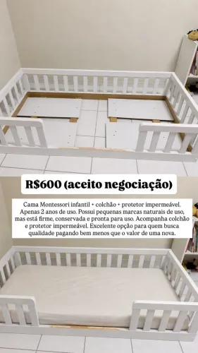 cama montessoriana infantil R$300