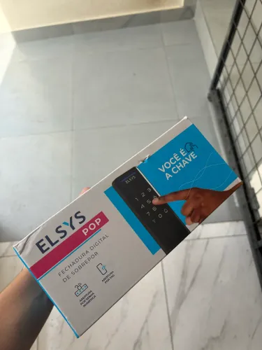 Fechadura Digital para Porta de Sobrepor Vertical Elsys Pop - NOVA, na caixa!