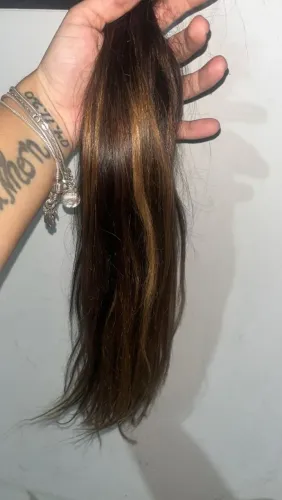 Mega hair loira iluminada