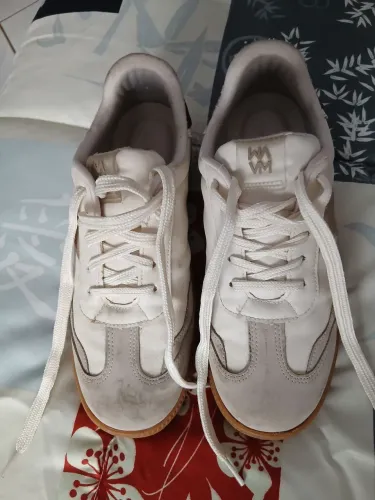 TÊNIS CASUAL VIA MARTE RETRÔ ESTILO SAMBA PRATICAMENTE NOVO n35