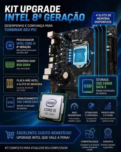 Kit placa mãe completa