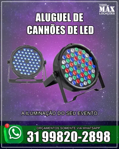 Alugamos Canhões Par Leds para eventos e iluminação Cênica