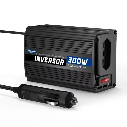 Inversor 300w 12v 127v conversor energia tomada pra carro