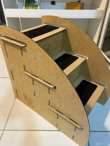 Escada para Cachorro e Gato em MDF - 3 Degraus