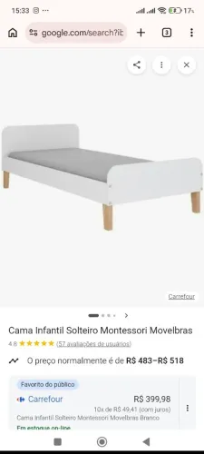 Cama infantil branca