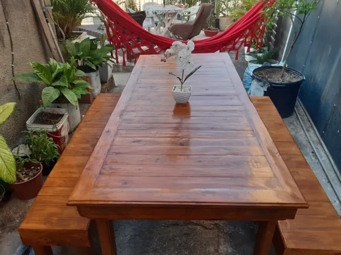 Mesa de Madeira Nova Rústica