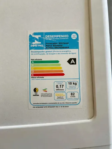 Lava e Seca Brastemp BNO10AB 10kg/6kg Smart Sensor Inverter com Ciclo Vapor - Branca 110V