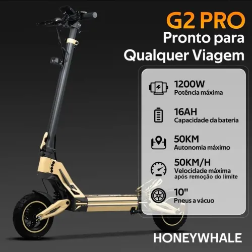 PATINETE 1200W HONEYWHALE G2 PRO - LEIA A DESCRIÇÃO
