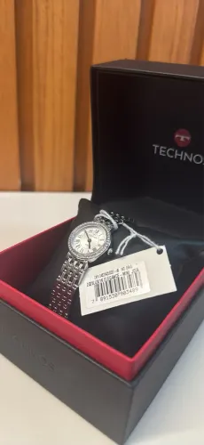Relógio Technos Feminino Mini Joia Prata 2025LUX/1K