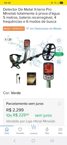 Detector de metais profissional