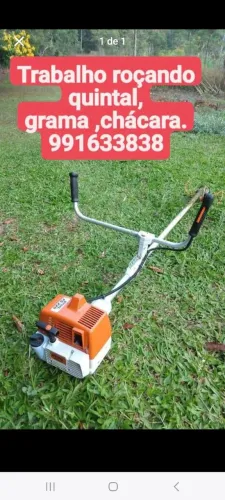 Trabalho roçando terreno quintal grama chácara 