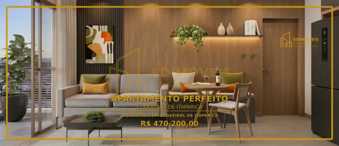 Viva com estilo no Coqueiral de Itaparica: apartamento de 1 quarto à venda!