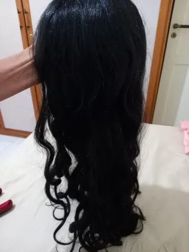 Peruca wig fibra Premium nova 65cm