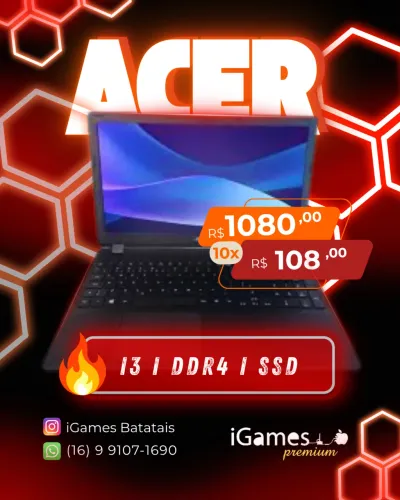 Notebook Acer - até 10x sem juros
