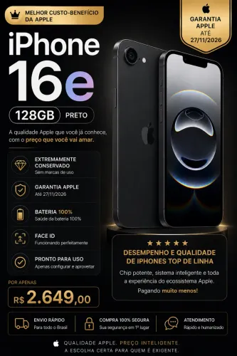 iPhone 16e garantia Apple 27/11/26