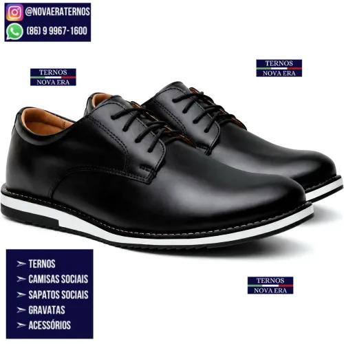 SAPATO SOCIAL PRETO DERBY
