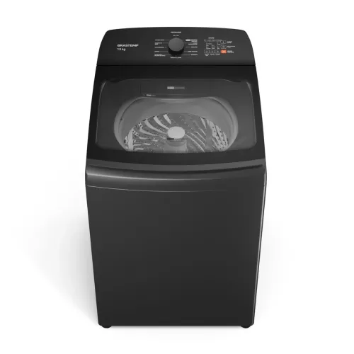 Máquina de Lavar Brastemp 13Kg Cinza Platinum com Ciclo Tira Manchas e Ciclo Antibolinhas