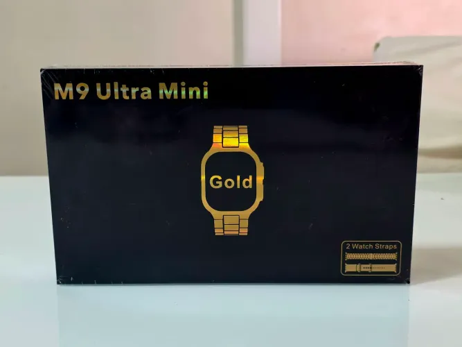 Smartwatch M9 Ultra Mini Dourado - Lacrado na Caixa + 2 Pulseiras