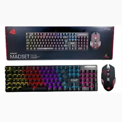 Lacrado Kit Teclado Mecânico e Mouse Gamer MADSET KNUP KP-TE131