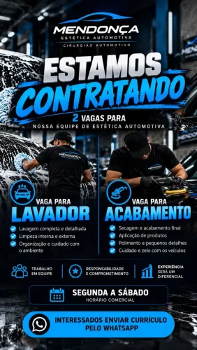 Vaga de emprego para estética