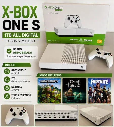 Xbox One S - 1TB Seminovo