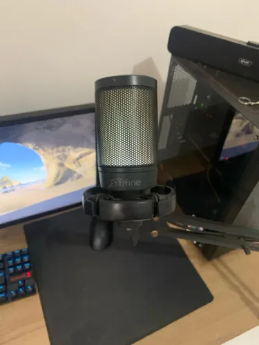 Microfone Gamer Fifine SuperFrame SFM2 + Suporte Articulado