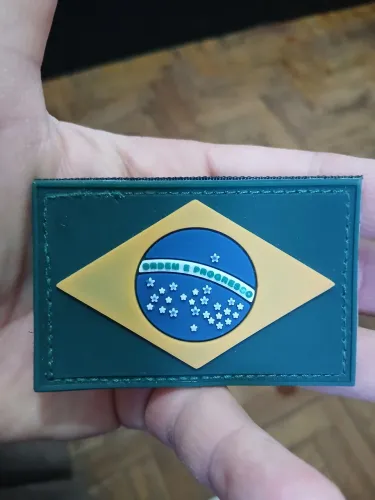 Patch bandeira Brasil com velcro