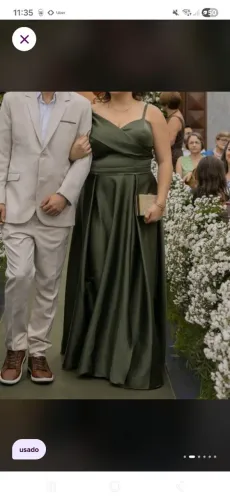 Vestido de festa Verde oliva