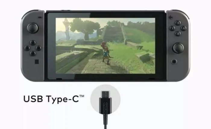 Cabo Carregador Para Nintendo Switch Usb 3.0 Type C Em Nylon 1.8 Mts