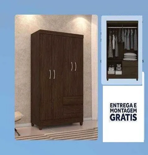 Preço Bom demais!!Guarda Roupa 4 Portas+Entrega e Montagem Gratis!!