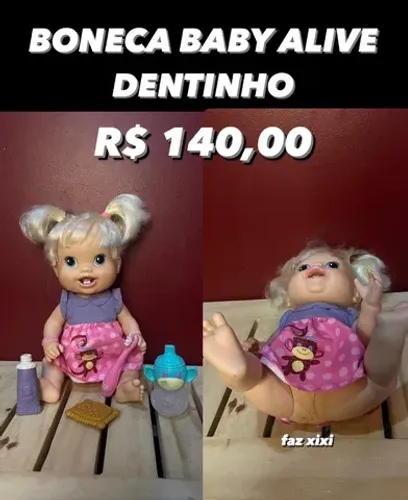 Boneca Baby Alive Dentinho 