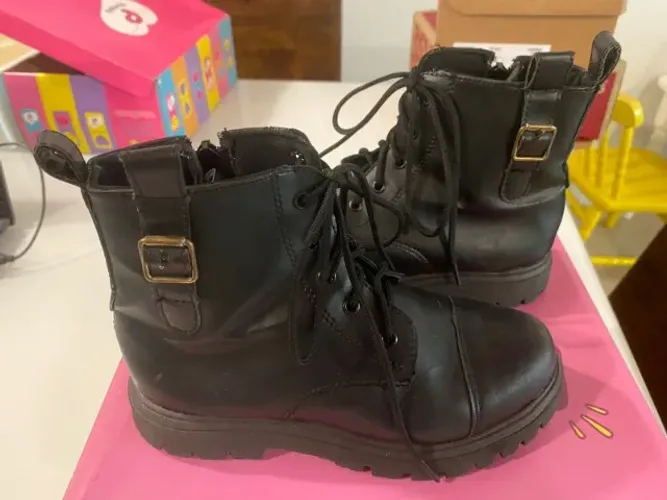 Calçado Infantil Bota Coturno Pampili - Menina Fashion