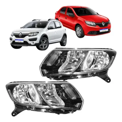 Farol Renault Sandero Logan 2015 2016 2017 2018 2019 Novo