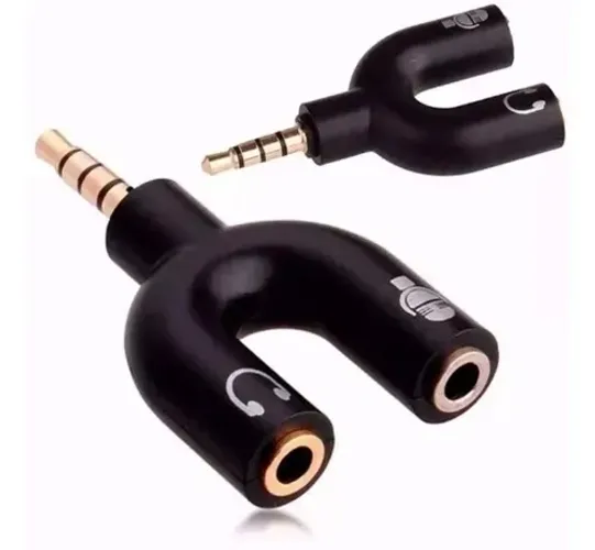 Adaptador Splitter P3 Headset Fone Microfone P2 X P3 Audio