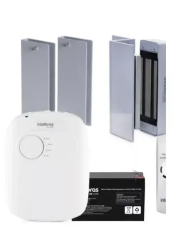Kit Eletroimã Fe 20150 Intelbras Porta De Vidro C/ Botoeira