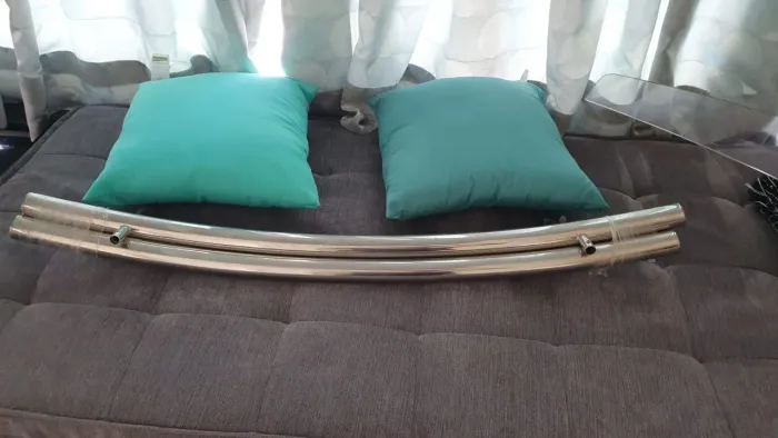 Puxador de porta de entrada em inox 1m