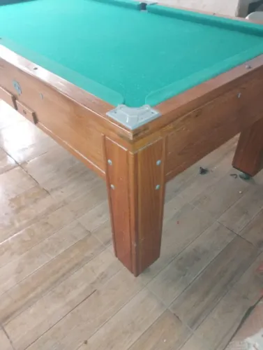 MESA DE SINUCA -  Angelim Pedra, tamanho 2.22 x 1.22 - com jogo de bola e tacos - ficheiro