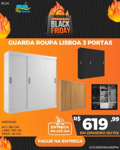 Guarda Roupa Lisboa (Pague na entrega)