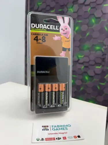 Carregador de Pilhas Recarregáveis AA e AAA Com 4 Pilhas AA Inclusas - Bivolt duracell