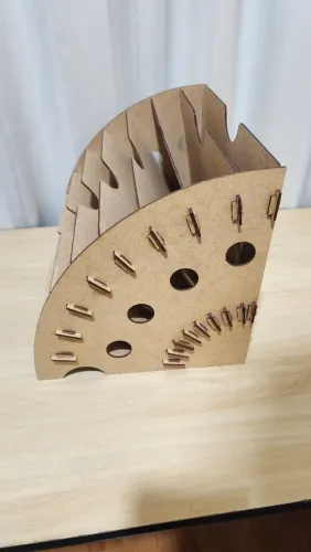 Organizador de escritório de madeira