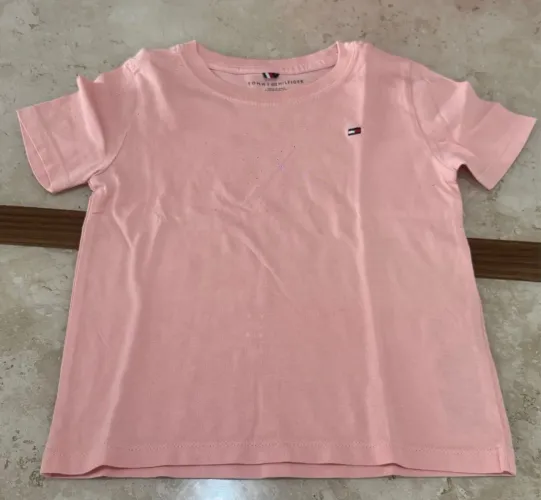 Camiseta Tommy Hilfiger Infantil Salmão TAm 3