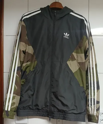 Blusa Jaqueta Adidas Camuflada Corta Vento Windbreaker Tamanho P