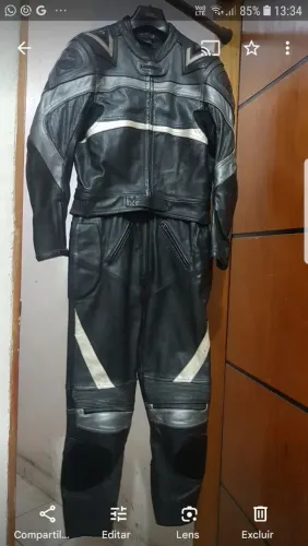 Macacão de Couro para Motociclista lookwel