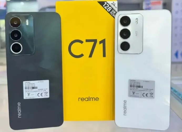 Smartphone Realme 5G C71 NFC Lançamento 2025 256GB 16GB Raamboost 50MP câmera