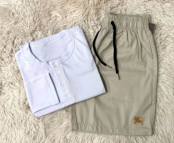 Conjunto Camisa Manga Longa e Bermuda