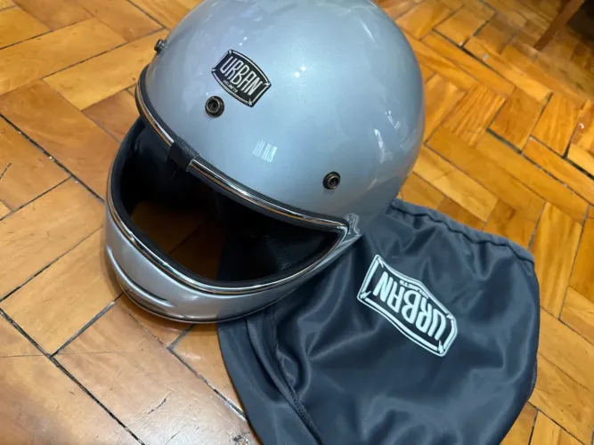 Capacete Moto Urban Good Prata Bigbore SEM USO