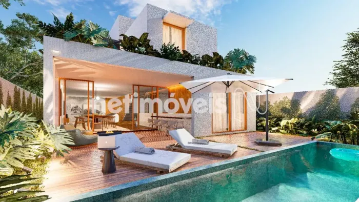 Residência contemporânea em construção, localizada no Condomínio Golden Class em Lagoa San