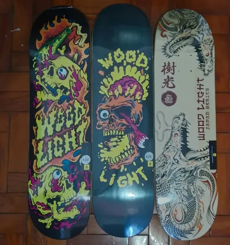 Skate Shape Wood Light marfim