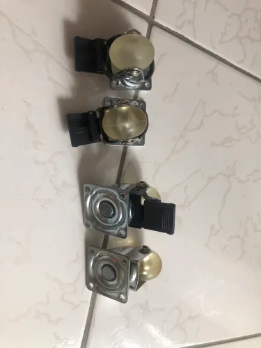 Kit 4 rodízios giratório com freio de roda em gel ou silicone