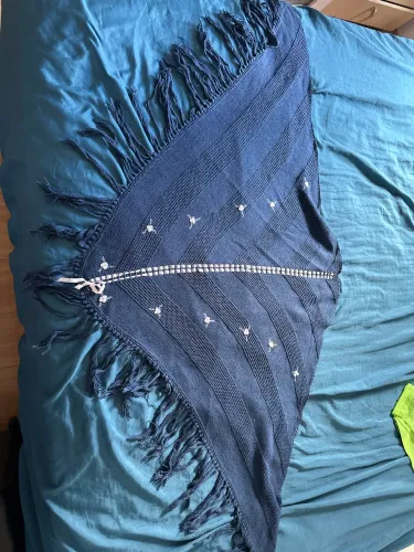 Manta bebê azul marinho em linha 